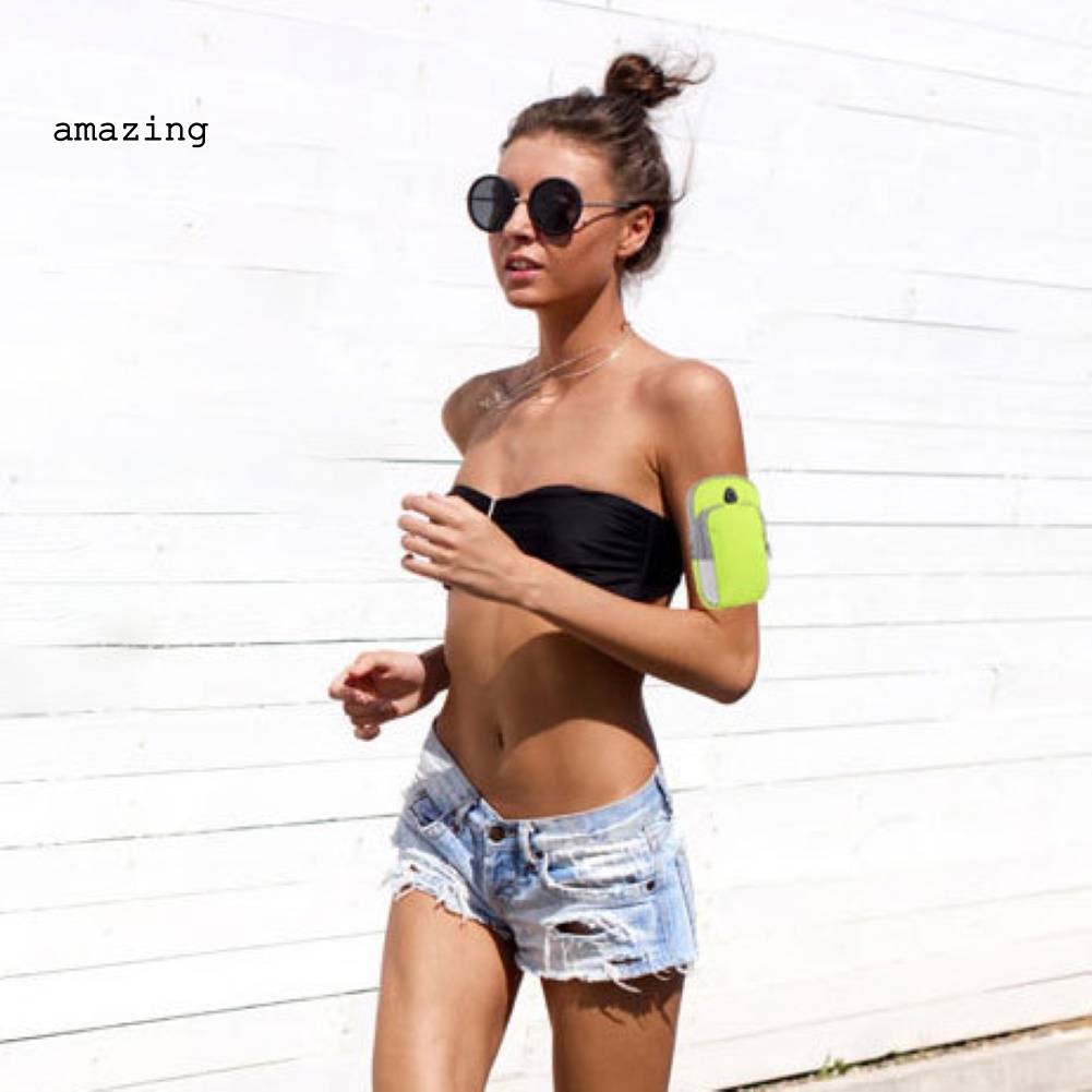 Túi Đựng Điện Thoại 4-6inch Đeo Cánh Tay Có Khóa Kéo Cho Các Hoạt Động Thể Thao Ngoài Trời