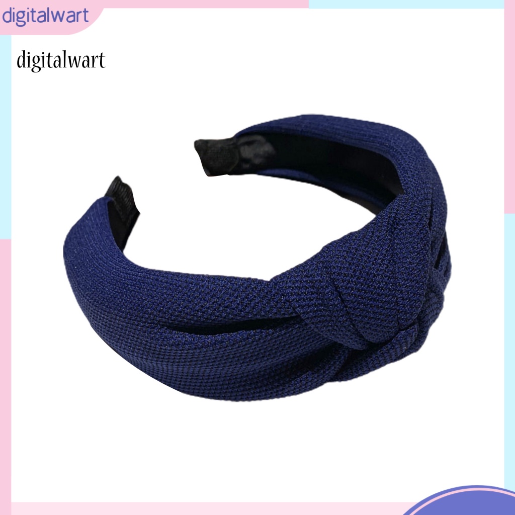 Kỹ Thuật Số| Băng Đô Cài Tóc Dệt Kim Kiểu Thắt Nút Màu Sắc Tinh Khiết Cổ Điển