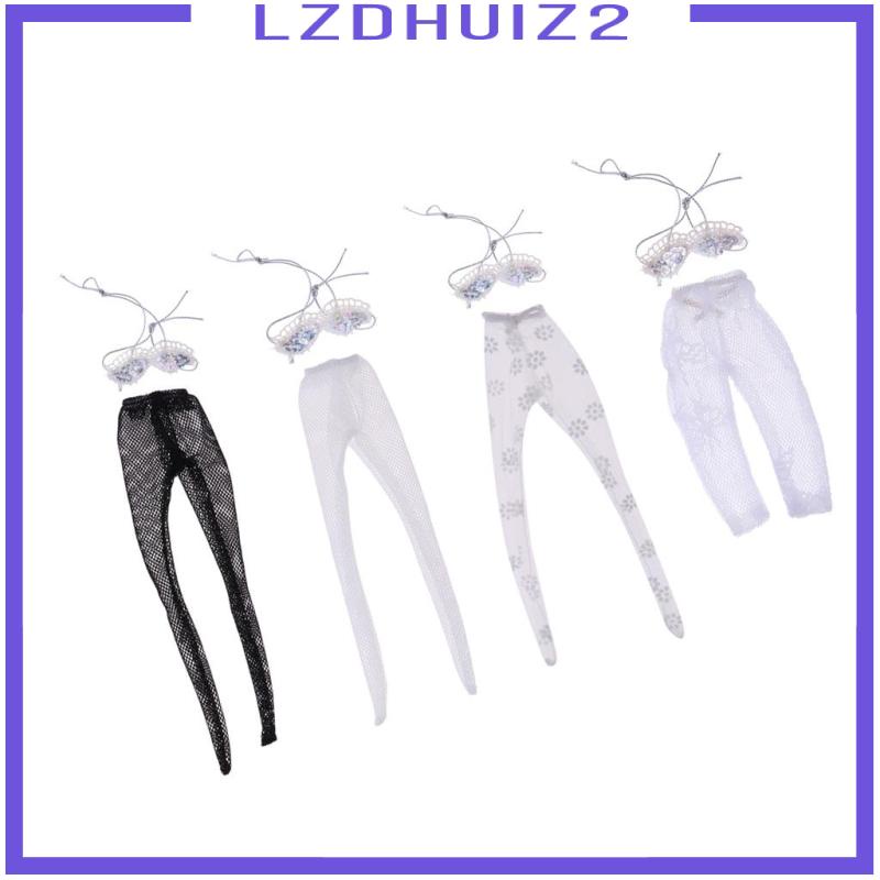 [Lzdhuiz] Bộ Đồ Lót Cho Búp Bê Gồm Áo + Quần Short Phối Ren