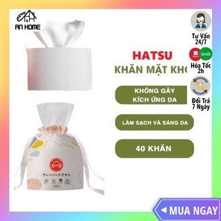 Khăn mặt cotton đa năng hatsu thế hệ mới,khăn lau mặt khô hatsu đa năng dùng 1 lần túi rút tiện lợii
