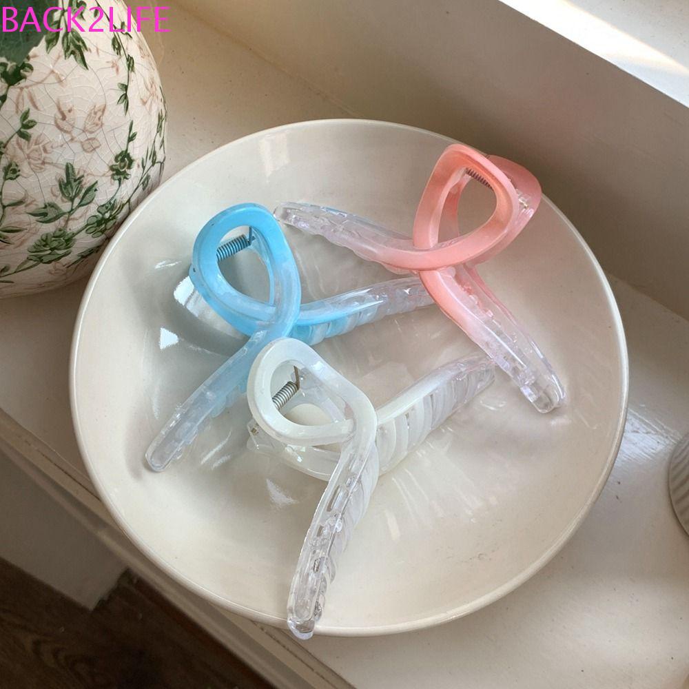 Kẹp Tóc Hình Cá Mập Màu Gradient Cỡ Lớn Sáng Tạo Thanh Lịch Dành Cho Bạn Gái Back2Lilife