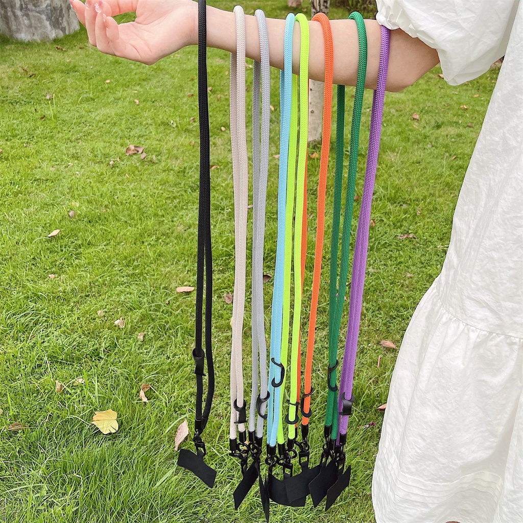 Dây Đeo Cổ Nylon Màu Trơn Có Ngăn Đựng Thẻ ID + Móc Chìa Khóa Cho iphone / airpods Ốp