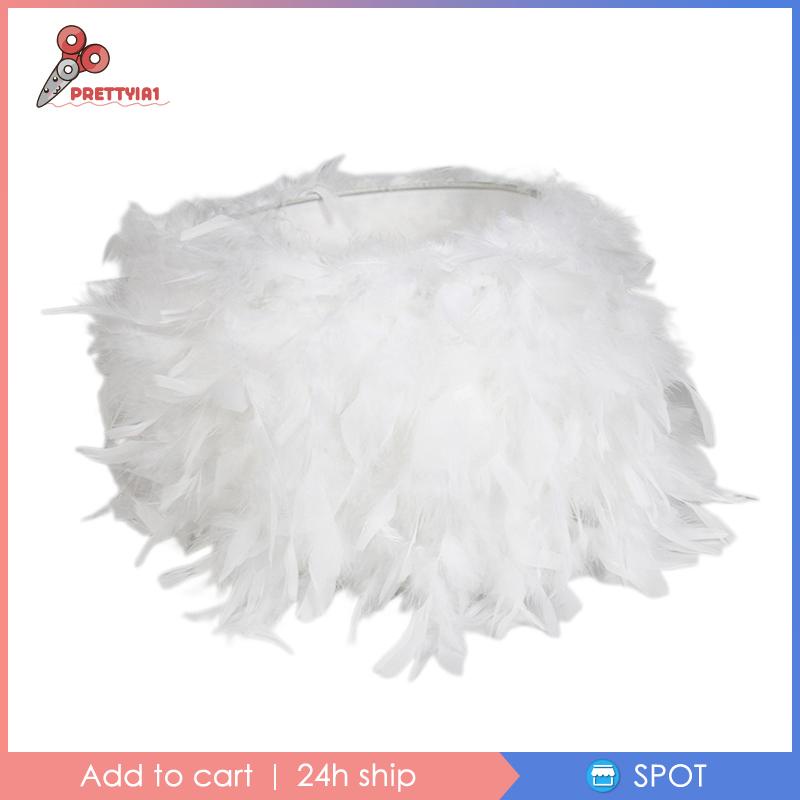 Chụp Đèn Chiếu Sáng Hình Lông Vũ Prettyia1 Dùng Trang Trí