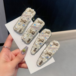  Kẹp Tóc Hình Thỏ Đính Đá Ngọc Trai Phong Cách Hàn Quốc Kiểu Dáng Mới 