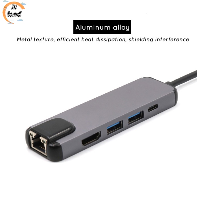 Bộ Chia 3 Cổng Usb 3.0 Type c Sang Rj45 HD-MI Chuyên Dụng Chất Lượng Cao