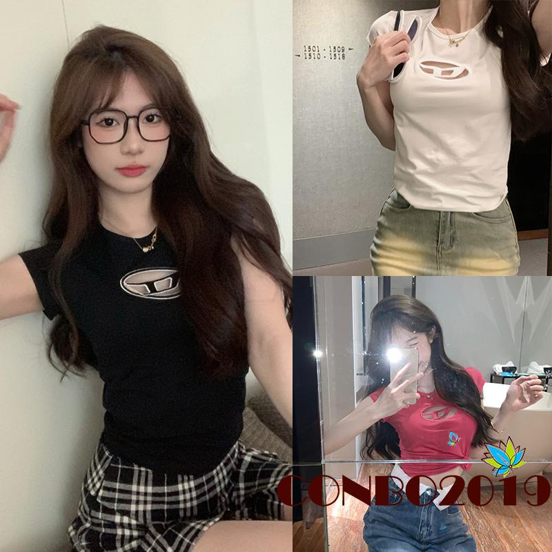 Áo Thun Tay Ngắn Cổ Tròn Phong Cách Đường Phố Thời Trang Mùa Hè Cho Nữ