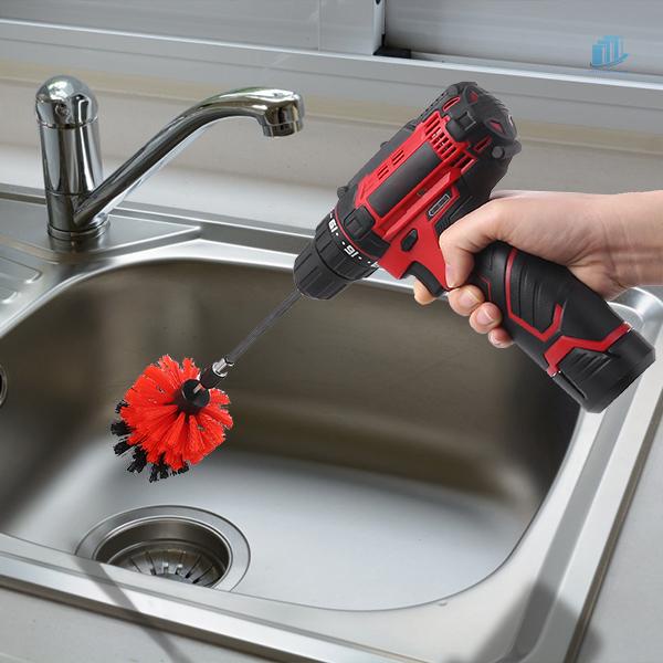 Bộ 21 Bàn Chải Gắn Máy Khoan smartwatchinone METERK (Không Bao Gồm Mũi Khoan) Bộ Bàn Chải Khoan Làm Sạch - Bàn Chải Điện Kèm Thanh Mở Rộng Cho Vữa, Gạch