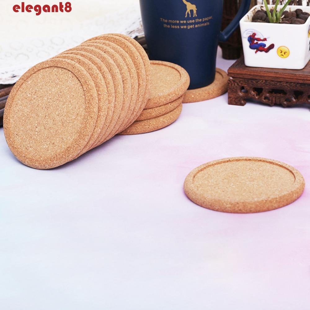 Đế Lót Ly Hình Tròn Bằng Nút Bần Chống Trượt Cách Nhiệt Tiện Dụng