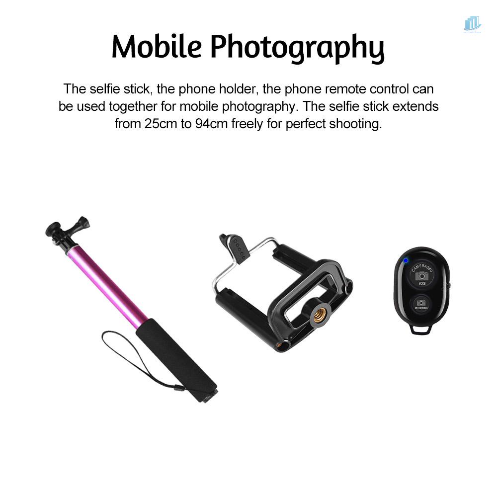 Bộ Đồng Hồ Thông Minh 16cm / 6 Inch Đường Kính 3200K-5600K 3 Chế Độ Ánh Sáng Với Đầu Bi Điều Khiển Từ Xa + Giá Đỡ Điện Thoại Để Bàn Tripo