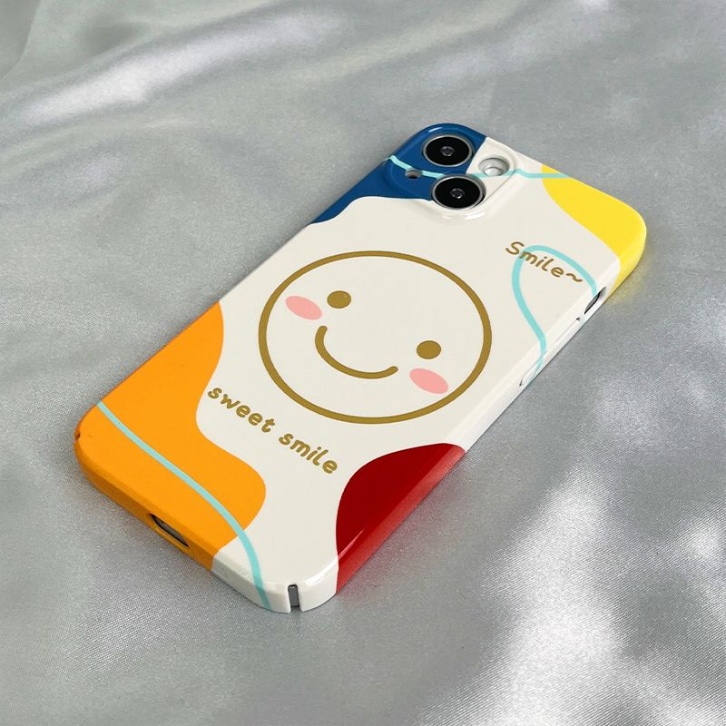 Ốp Điện Thoại Cứng Hình Mặt Cười Cho Iphone12 / smile7 13 / 8 / 11 14pro xs 6HTZ