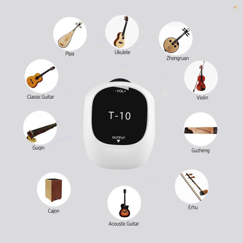 Pickup Piezo Không Cần Khoan Tự Dính 6.5mm Đa Năng Cho Loa / Ukulele / Violin / Mandolin / Banjo Erhu Guzheng