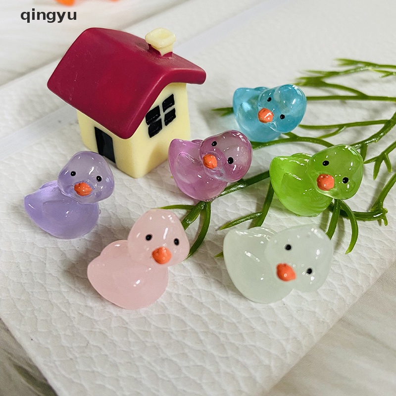 Bộ 5 Kẹp Tóc Vịt Bằng Resin Màu Dạ Quang DIY