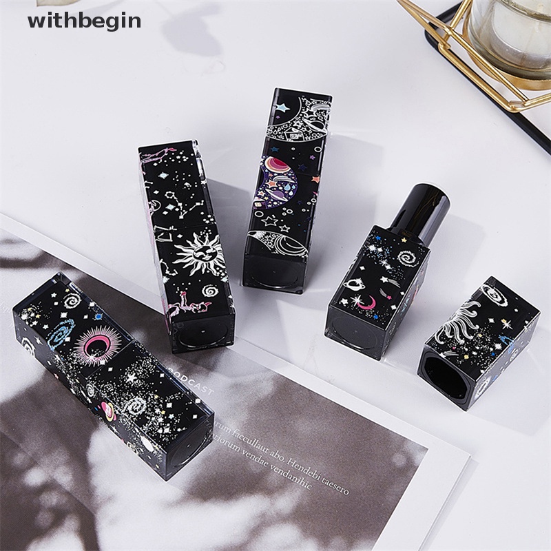 1 Ống Rỗng Đựng Son Dưỡng Môi Diy Họa Tiết Ngôi Sao 3D
