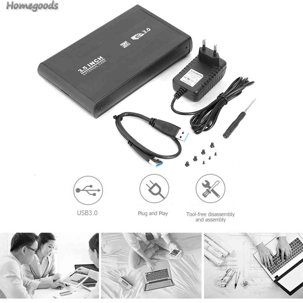 Bộ Chuyển Đổi Ổ Cứng Ngoài 3.5 inch SATA Sang USB3.0 HDD 2023