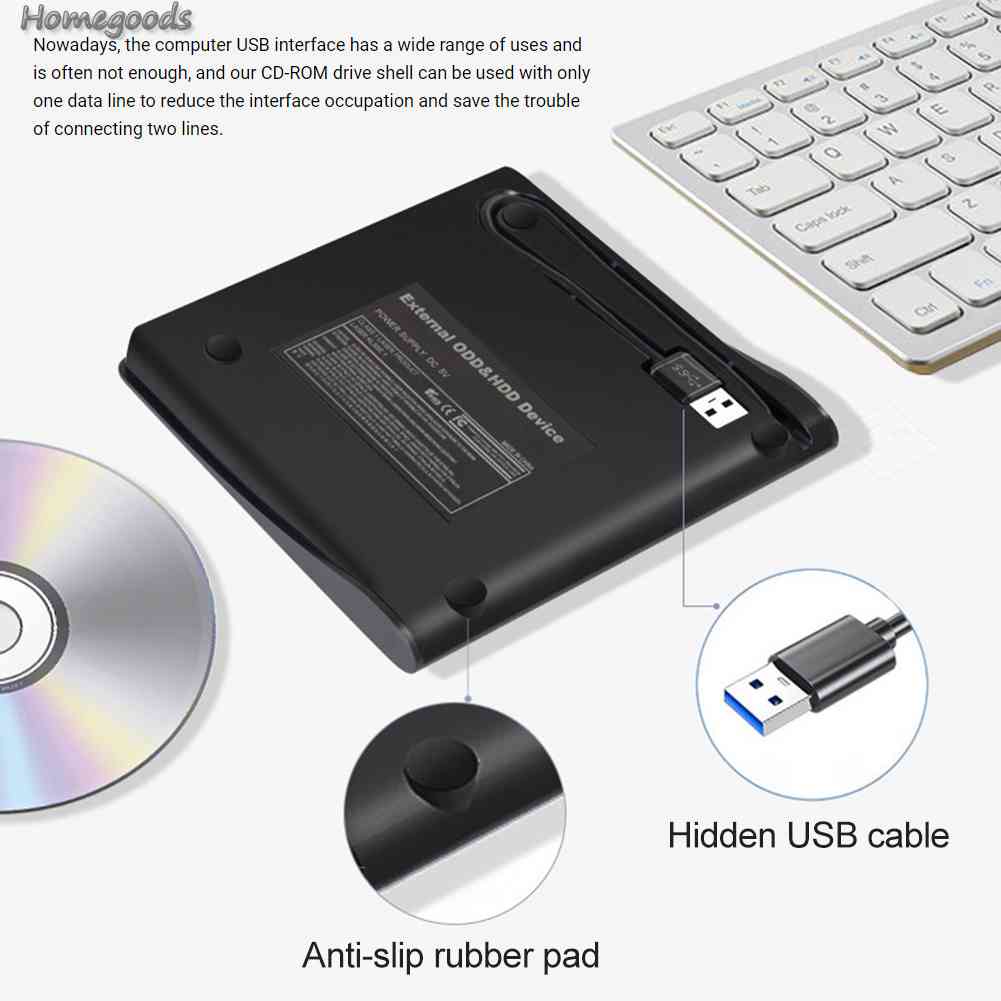 Đầu Đọc Ổ Đĩa CD-ROM RW DVD Gắn Ngoài Kết Nối USB 3.0 SATA 2023