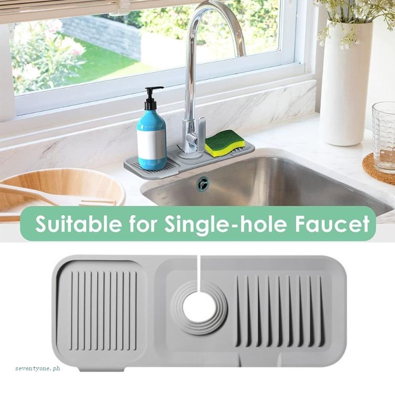 [seve *] Miếng Silicone Gắn Vòi Nước Bồn Rửa Chén Chống Văng Nước