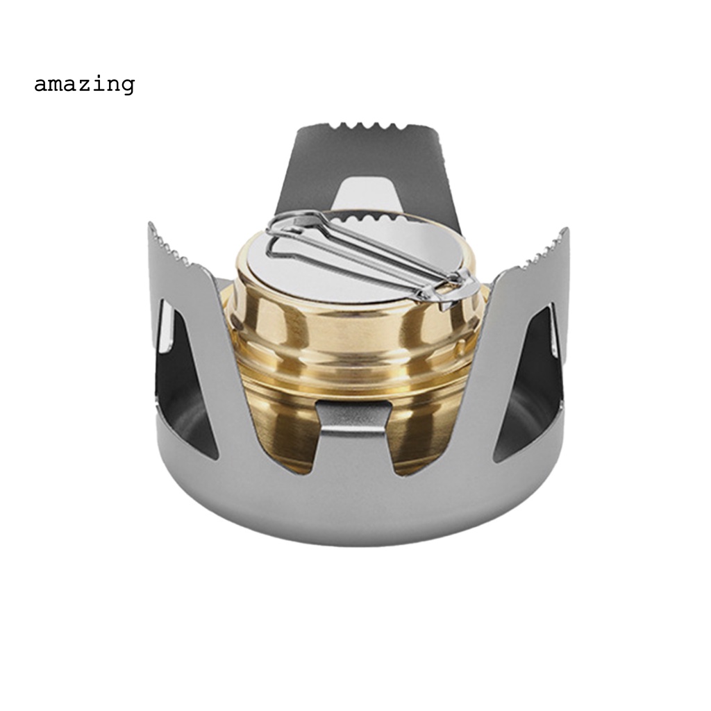 Bếp Lò Mini Chống Gió Có Nắp Điều Chỉnh Và Tay Cầm Có Thể Gập Lại Kèm Túi Đựng Dành Cho Cắm Trại Ngoài Trời