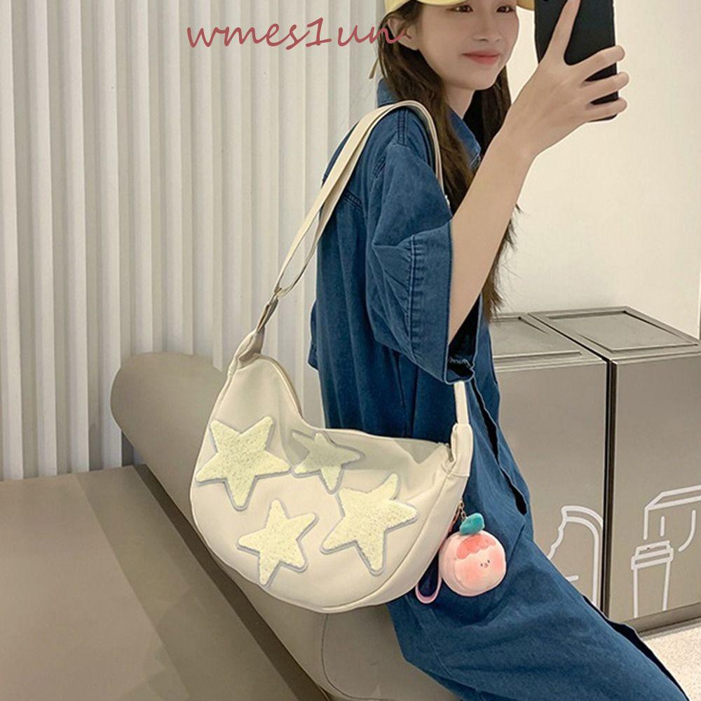 Túi Đựng Mỹ Phẩm WMES15H Đeo Vai Hình Bán Nguyệt Phong Cách Hàn Quốc Dễ Thương Cho Nữ