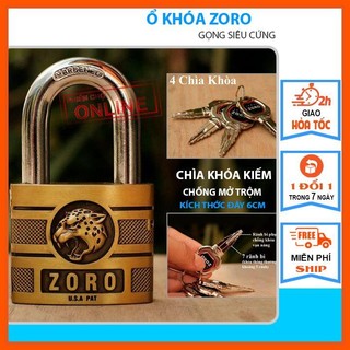 Ổ Khóa Cao Cấp ZORO 02 - Ổ Khóa Gọng Siêu Cứng
