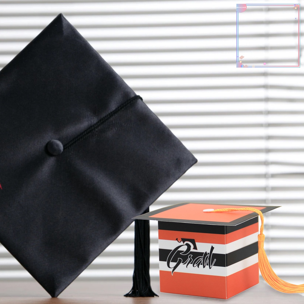 Bộ 10 Hộp Giấy Đựng Kẹo Hình Nón Bác Sĩ Màu Trong Suốt Phối Tua Rua Dễ Thương