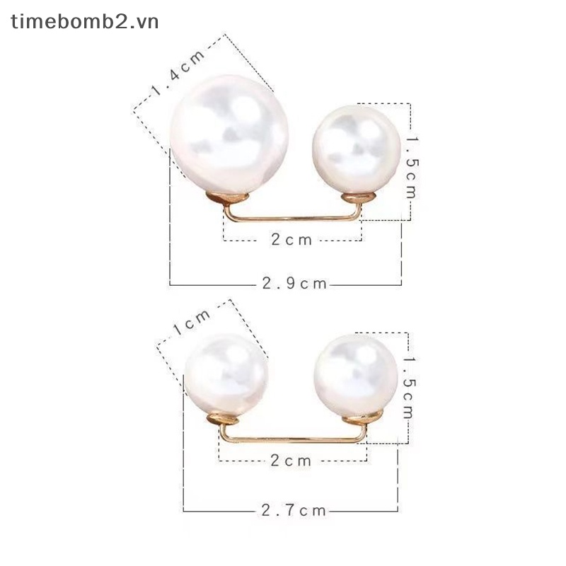 {Timebomb} Ghim Cài Quần Áo Cố Định Thay Đổi Lớn Đính Ngọc Trai Nhỏ Tinh Tế Sành Điệu Chống Embarrassment Phụ Kiện Cho Nữ.