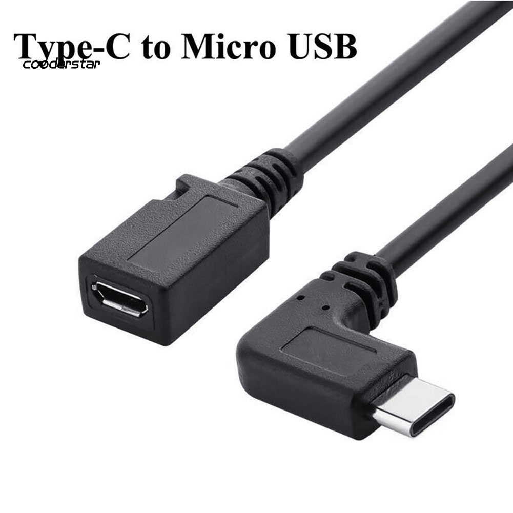 Dây Cáp 25cm USB 3.1 Type C Male Sang Micro USB 5-Pin Female Tiện Dụng