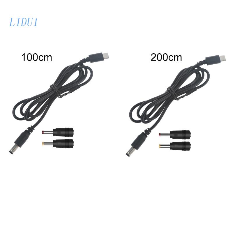 Dây Cáp LIDU1 USB C Sang 5.5x2.1mm 4.0x1.7mm 3.5x1.35mm 12V PD Cho Radio Màn Hình LCD