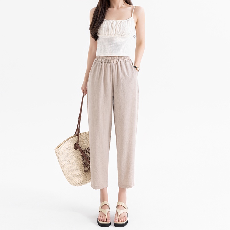 SUXI Quần Dài Ống Đứng Lưng Cao Tôn Dáng Thời Trang Hè Cho Nữ