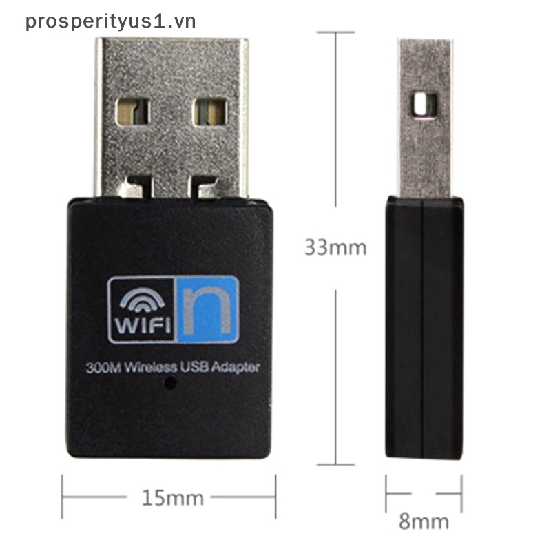 Ăng Ten Thu Sóng WiFi Mini Hai Băng Tần Kép USB 2.0 300M 2.4GHz RTL8192 802.11b / n / g Cho Máy Tính / Laptop