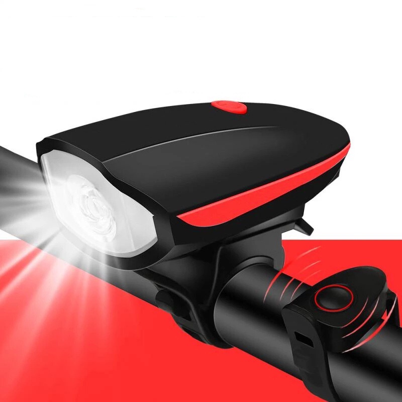 Đèn xe đạp có còi siêu sáng an toàn tiện lợi chống nước kèm sạc USB