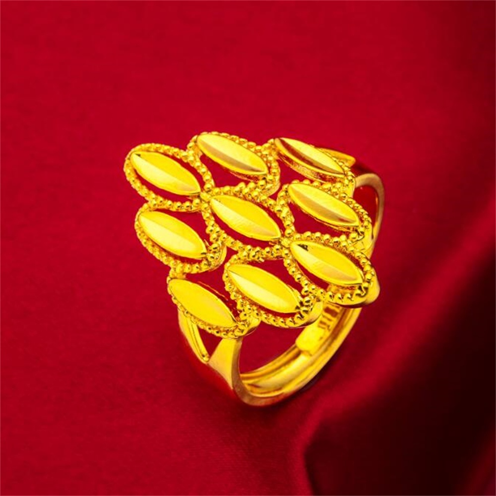 Nhẫn Mạ Vàng 24K Hình Hoa Xinh Xắn Cho Nữ