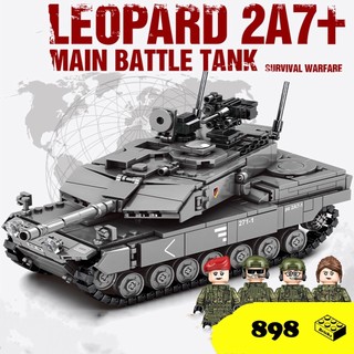 Đồ chơi lắp ráp mô hình sembo 207001 xe tăng đức leopard 2a7+ tank