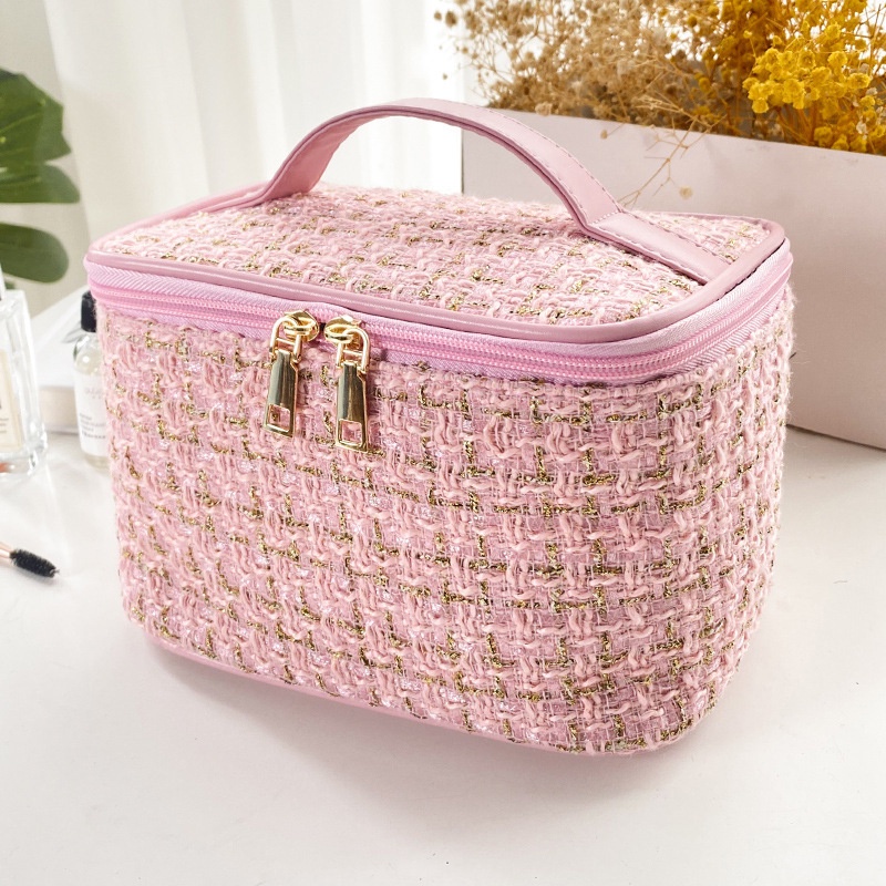 Túi Đựng Mỹ Phẩm BX100 Cỡ Lớn Thiết Kế Đan Len Độc Đáo Thời Trang