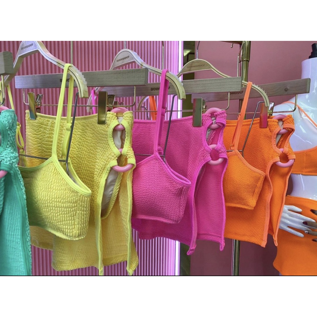 Mới Bộ Đồ Bơi Ba Mảnh Màu Kẹo Ngọt Thời Trang Mùa Xuân Cho Nữ