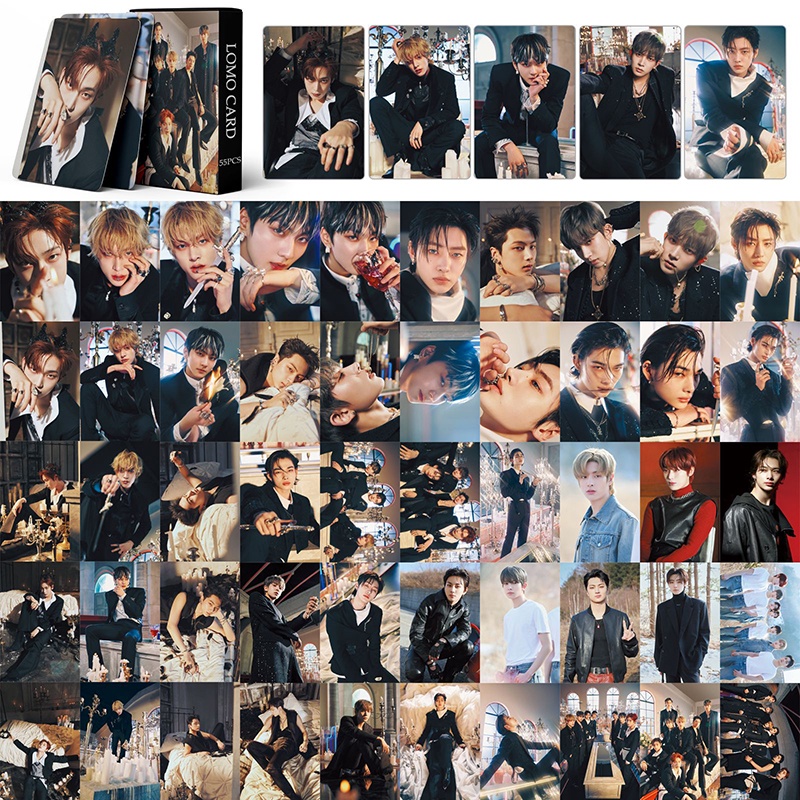 ENHYPEN LOMO Card Set 55 Tấm Thẻ Ảnh DARK BLOOD Hình Nhóm Nhạc