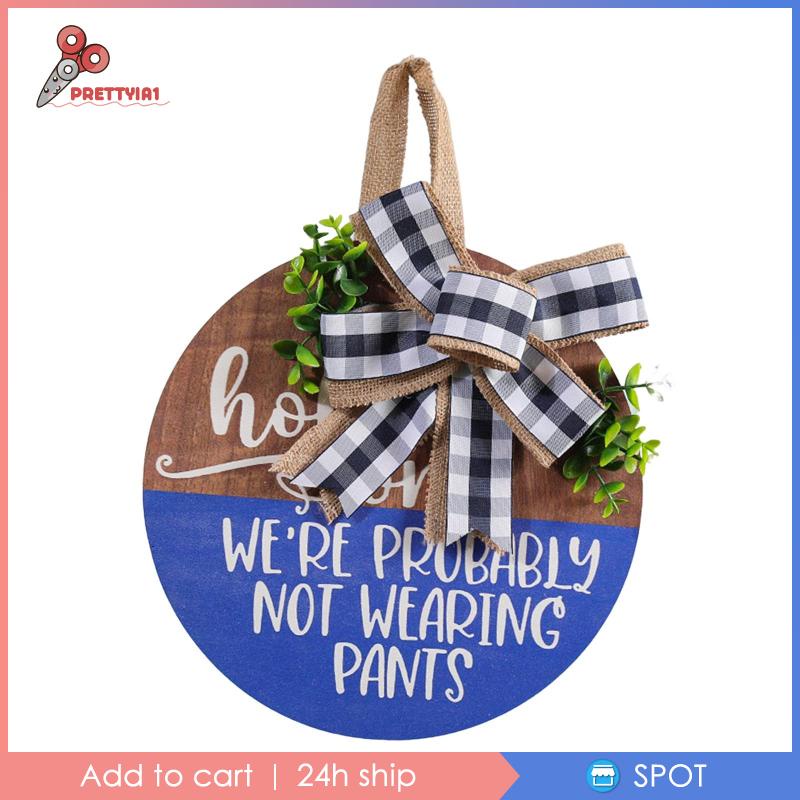 Bảng Gỗ Tròn 12inch Treo Cửa Ra Vào Prettyia1