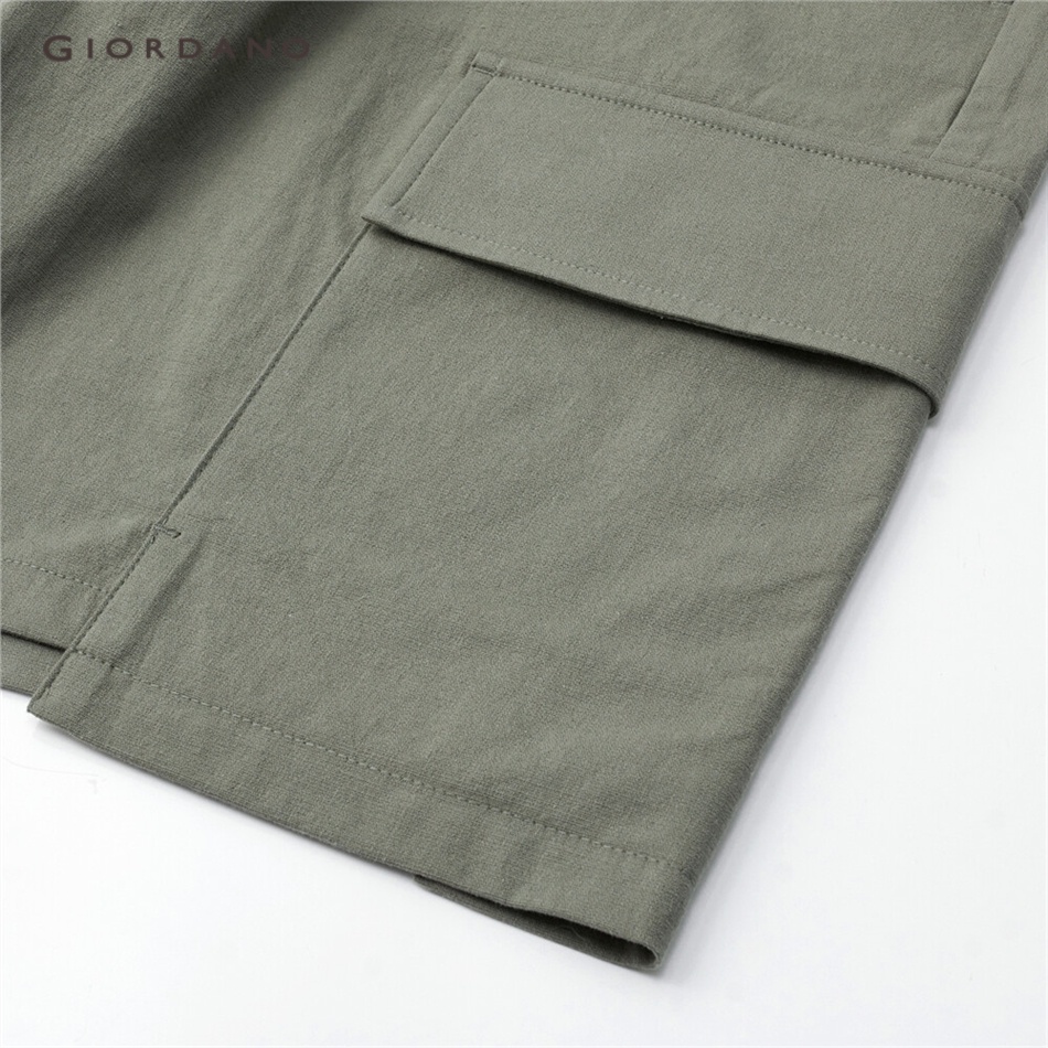 Quần short nam GIORDANO 18103601 lưng thun co giãn tốt thời trang