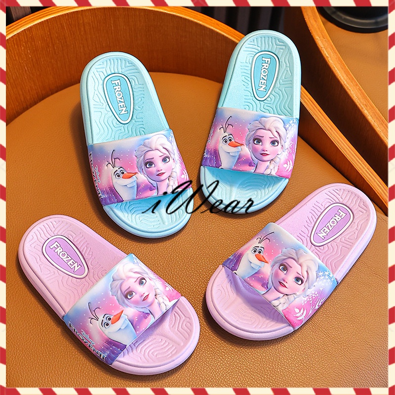 Dép công chúa Aisha cho bé gái, Phim hoạt hình mùa hè gia đình Dép đế mềm, Dép phòng tắm chống trượt cho trẻ em, Dép đi biển, Dép SPA, Frozen