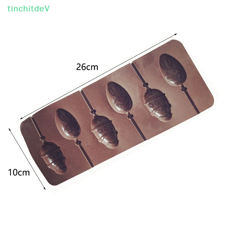 Khuôn Silicone Làm Bánh Kẹo 6 Ngăn Hình Thỏ Phục Sinh Diy