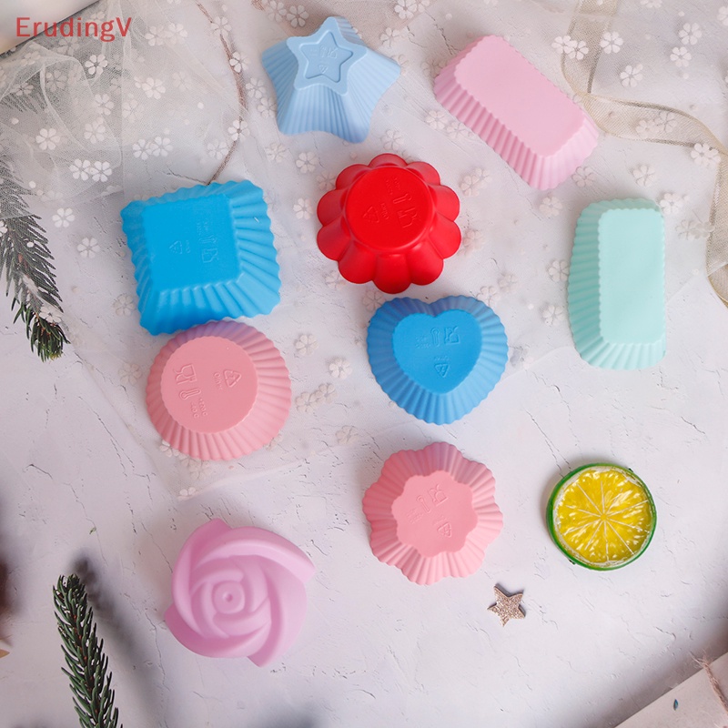 Bộ 7 Khuôn Silicone Làm Bánh Muffin Chống Nhiệt Có Thể Tái Sử Dụng