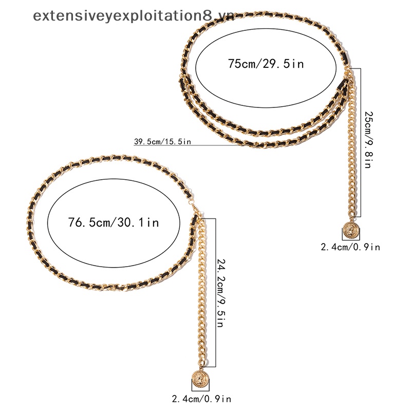 Dây Thắt Lưng Nhiều Lớp Đính Tua Rua Phong Cách Cổ Điển Cho Nữ