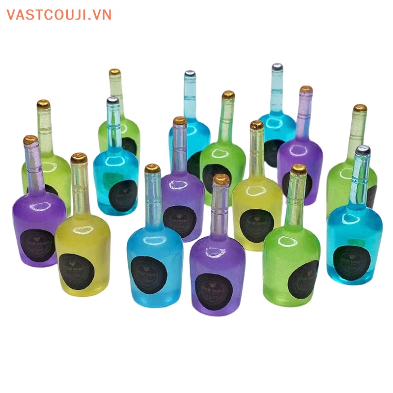 Bộ 5 Bình Nước Phát Quang Mini Bằng Nhựa Resin Hình Hoạt Hình Dễ Thương Trang Trí Đồ Thủ Công DIY