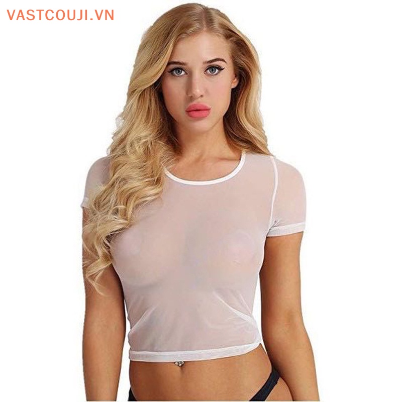Áo Thun Lưới Tay Ngắn Dáng Ôm Thời Trang Mùa Hè Cho Nữ