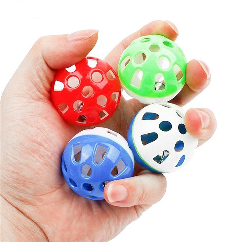 Bóng Lục Lạc Hình Tròn Bằng Nhựa Có Chuông Cho Mèo Cưng