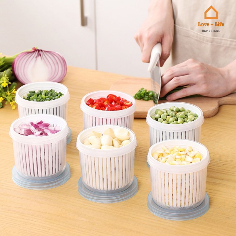 Hộp Đựng Thực Phẩm Hai Tầng Có Nắp Đậy Tiện Lợi Dành Cho Nhà Bếp