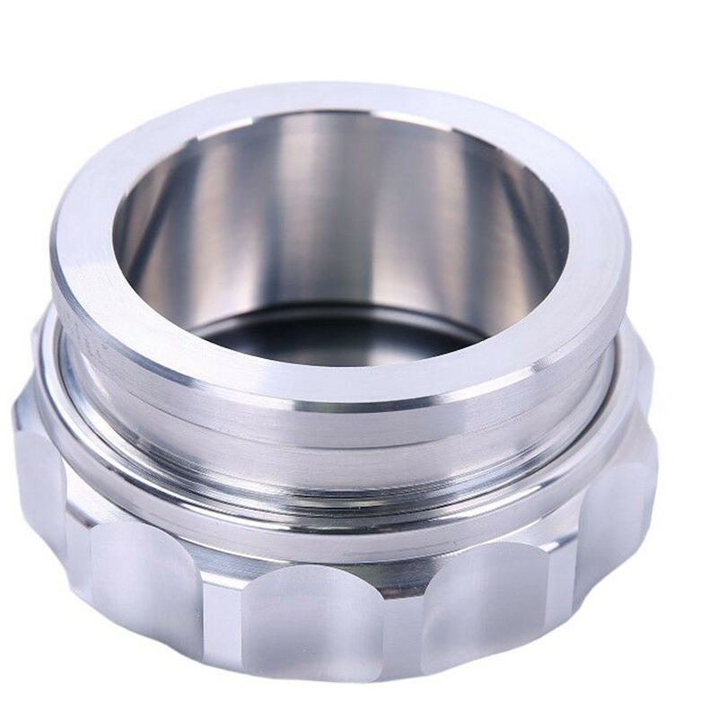 Hợp kim nhôm 2 Inch 51mm được hàn trên cổ nạp và các bộ phận ô tô Nắp bình xăng sửa đổi màu bạc