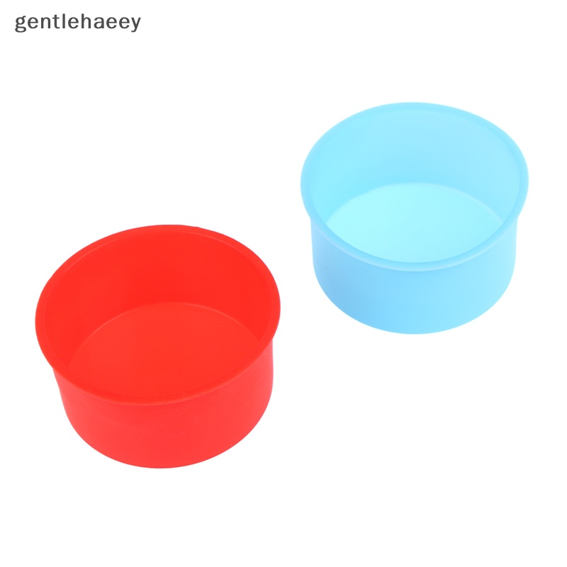 1 Khuôn Nướng Bánh Hình Tròn Mini Bằng Silicone Chống Dính Kích Thước 4 Inch