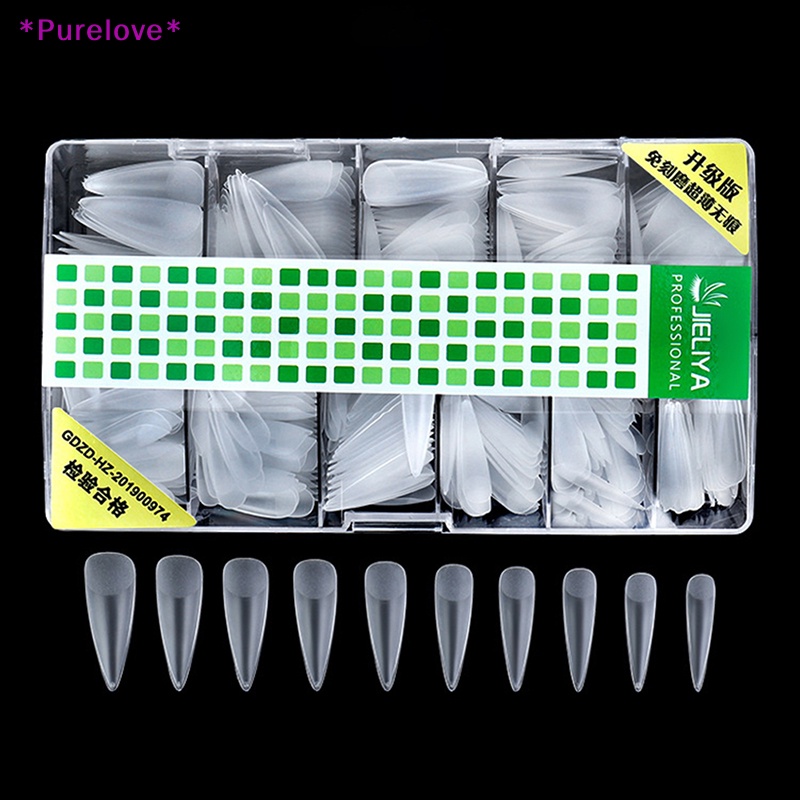 Hộp 500 Móng Tay Giả Trong Suốt Chuyên Dụng Cho Salon Làm Móng Mới
