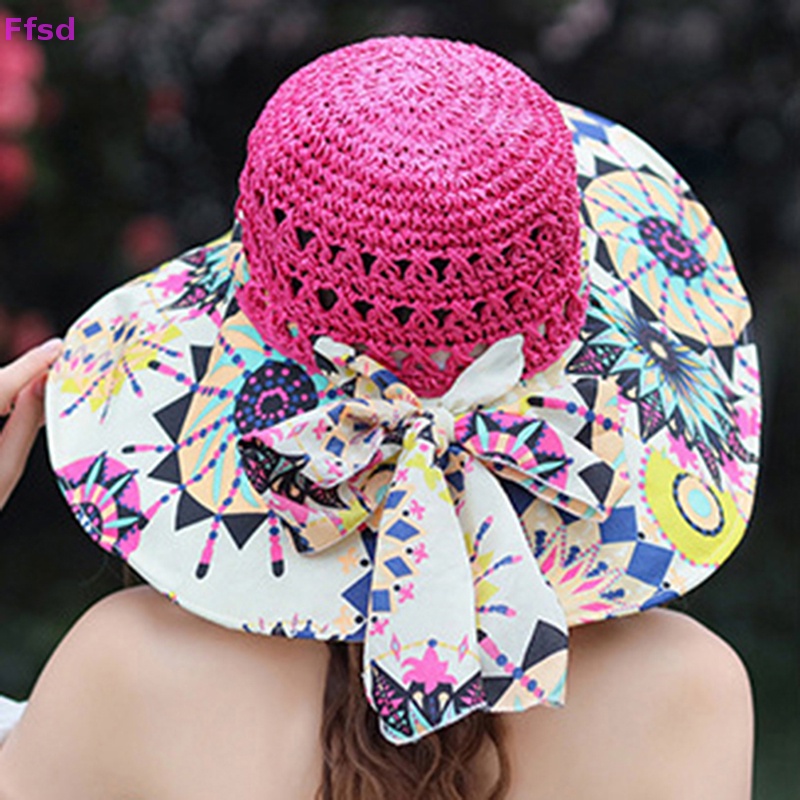 {Ffsd} Hàng Mới Về Mũ Rơm Đi Biển Mùa Hè Gấp Gọn Thời Trang Mới Cho Nữ * Bán Chạy