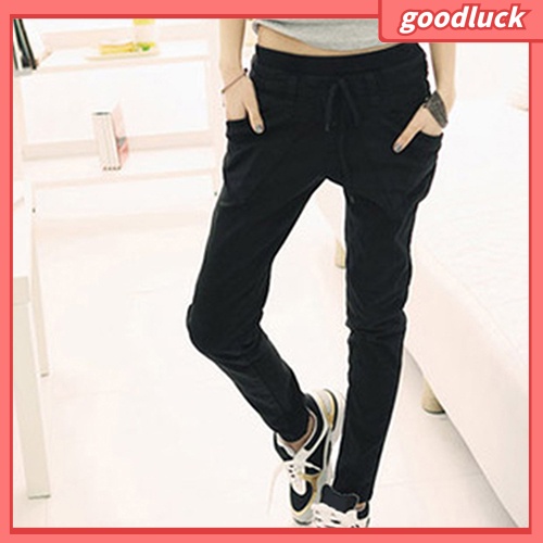 [ULK] Quần Thể Thao Harem Co Giãn Phối Dây Cột Dành Cho Nữ